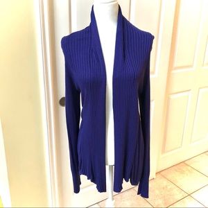H&M Ribbed Cardigan, Purple, Sz S